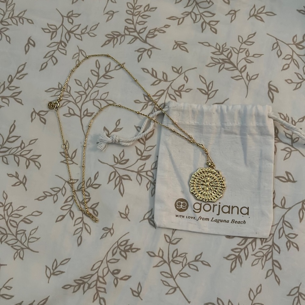 Gorjana mosaic coin necklace